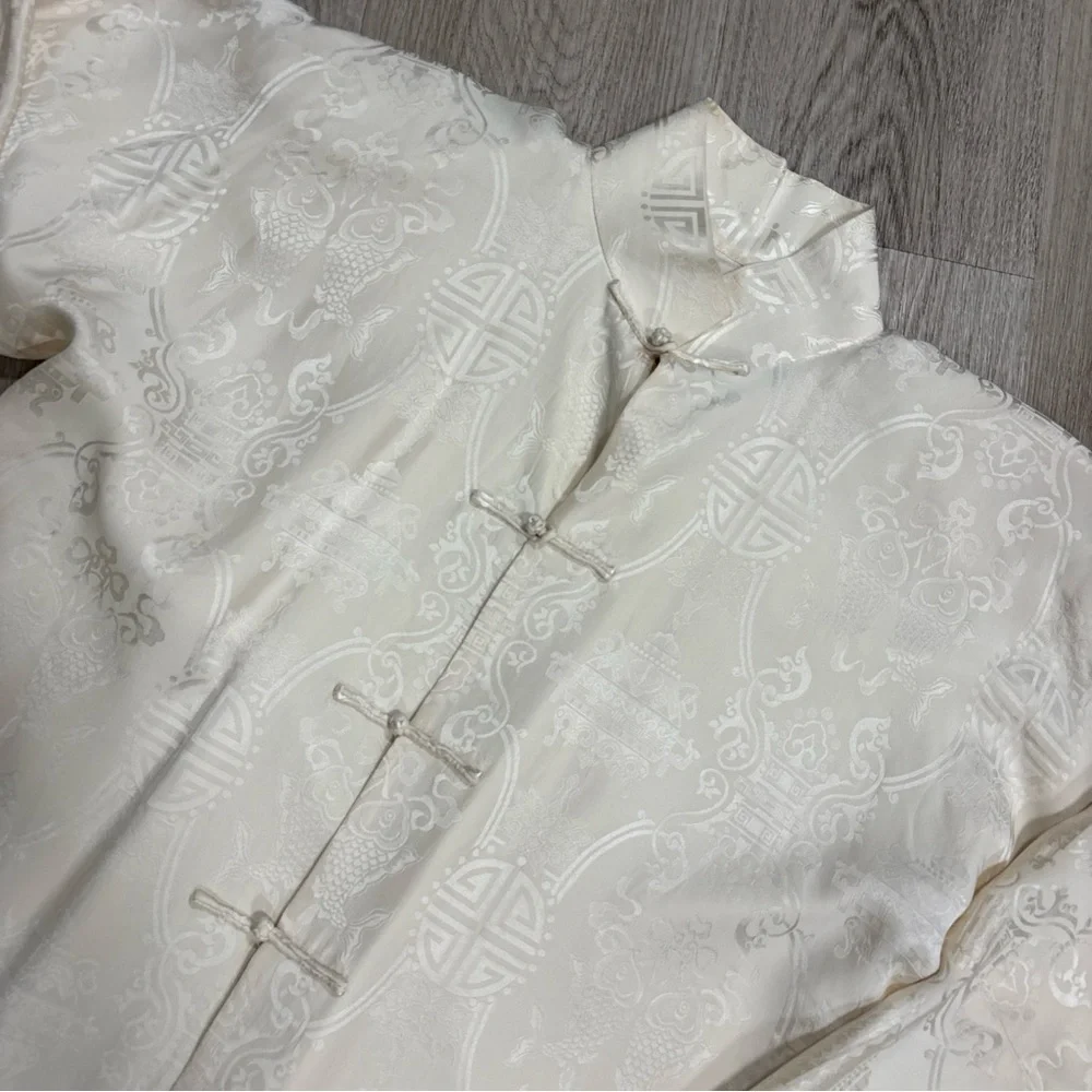 SHANGHAI TANG WHITE SILK LINING WOMENS JACKET SIZE US 10 - Picture 1 of 8